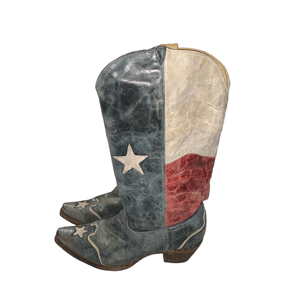 Corral Texas Flag women's western leather cowboy boots A2518 Size 11M Patriotic